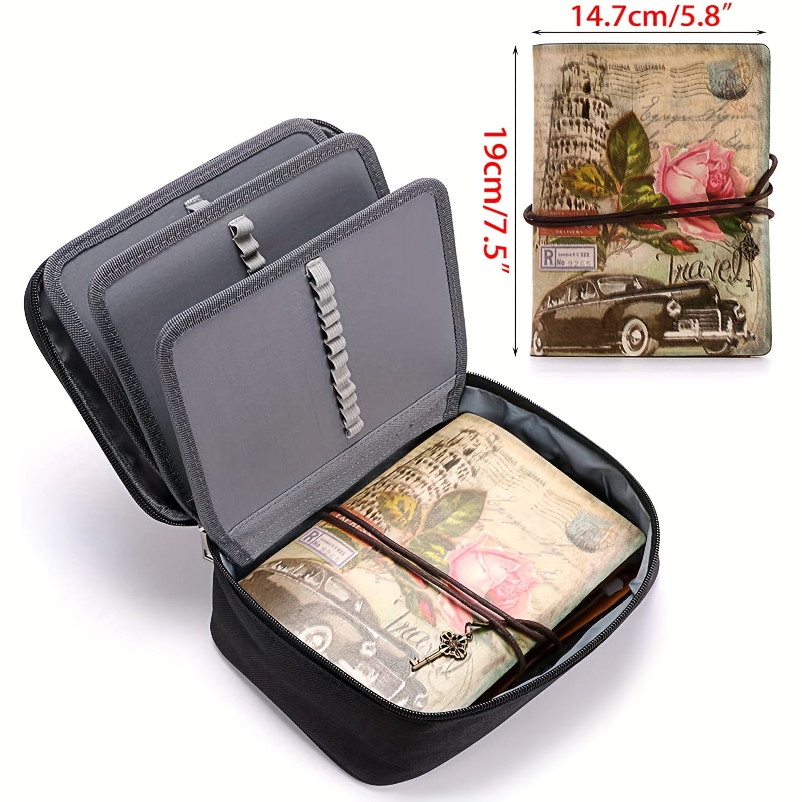 High Capacity Zipper Pencil Case 72 Slots Portable Pencil Bags