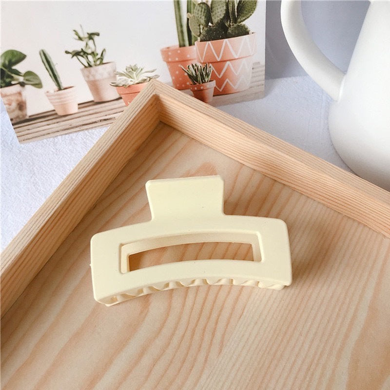 Acrylic Frosted Square Hair Claw Ponytail Holder