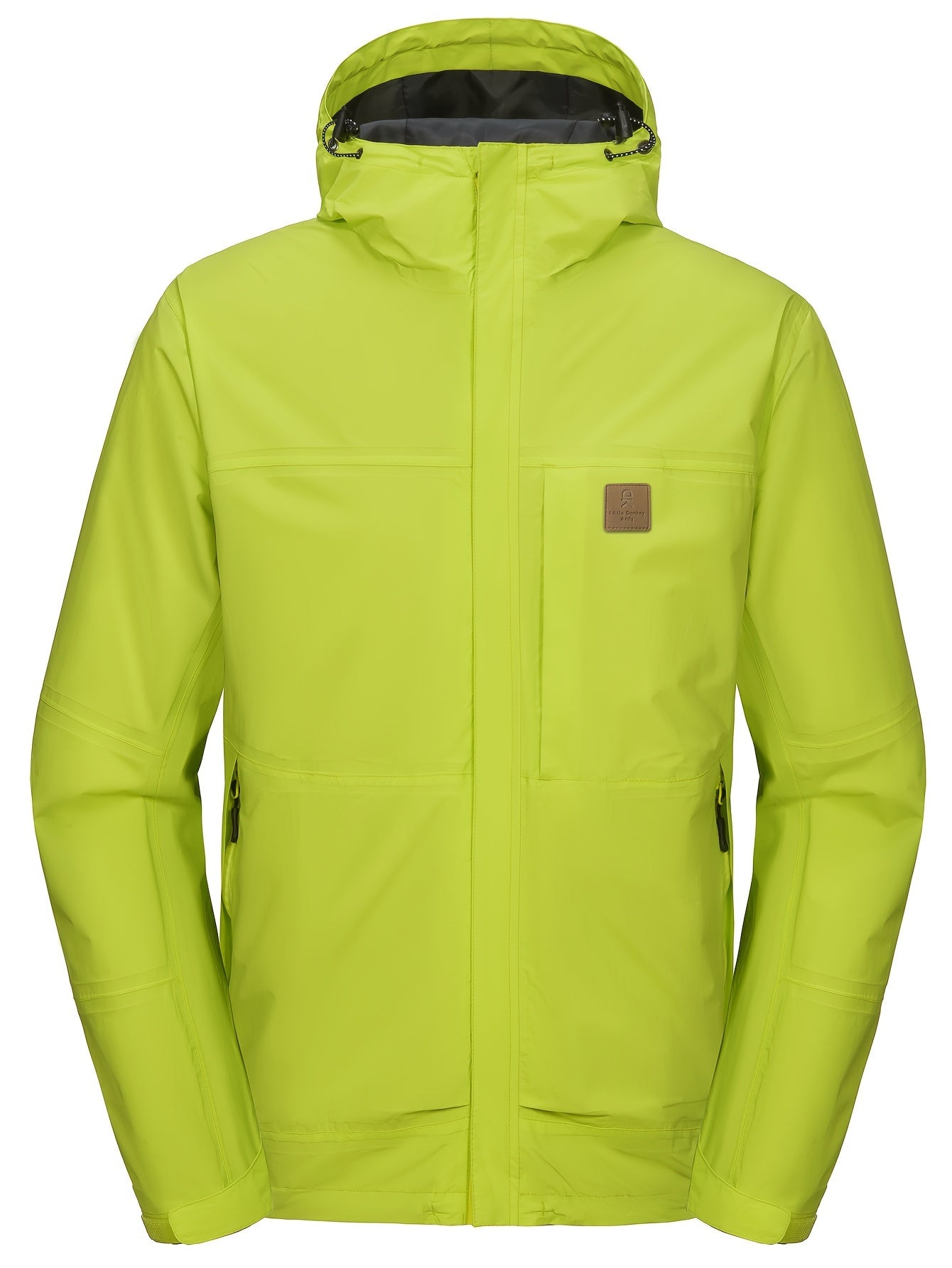 Men's Lightweight Hooded Waterproof Jacket for Outdoor Activities
