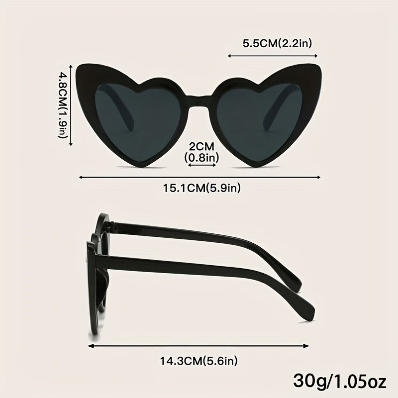 Y2K Heart Sunglasses For Women Men UV400 Sun Shades Glasses