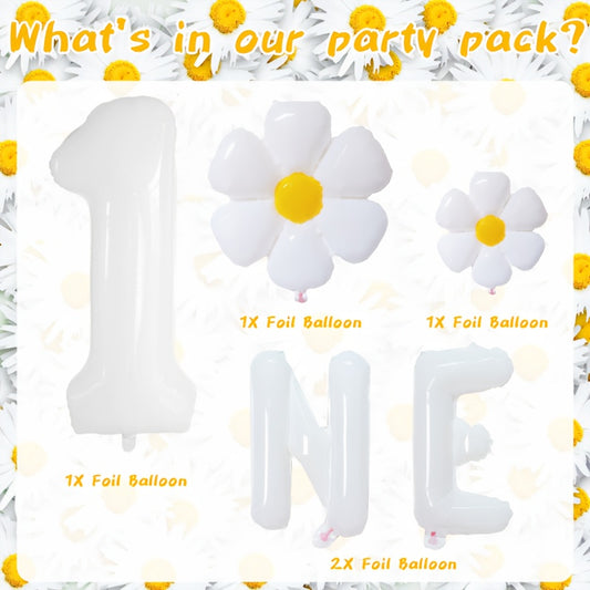 5pcs Daisy Party Decorations Daisy Birthday Party Decorations