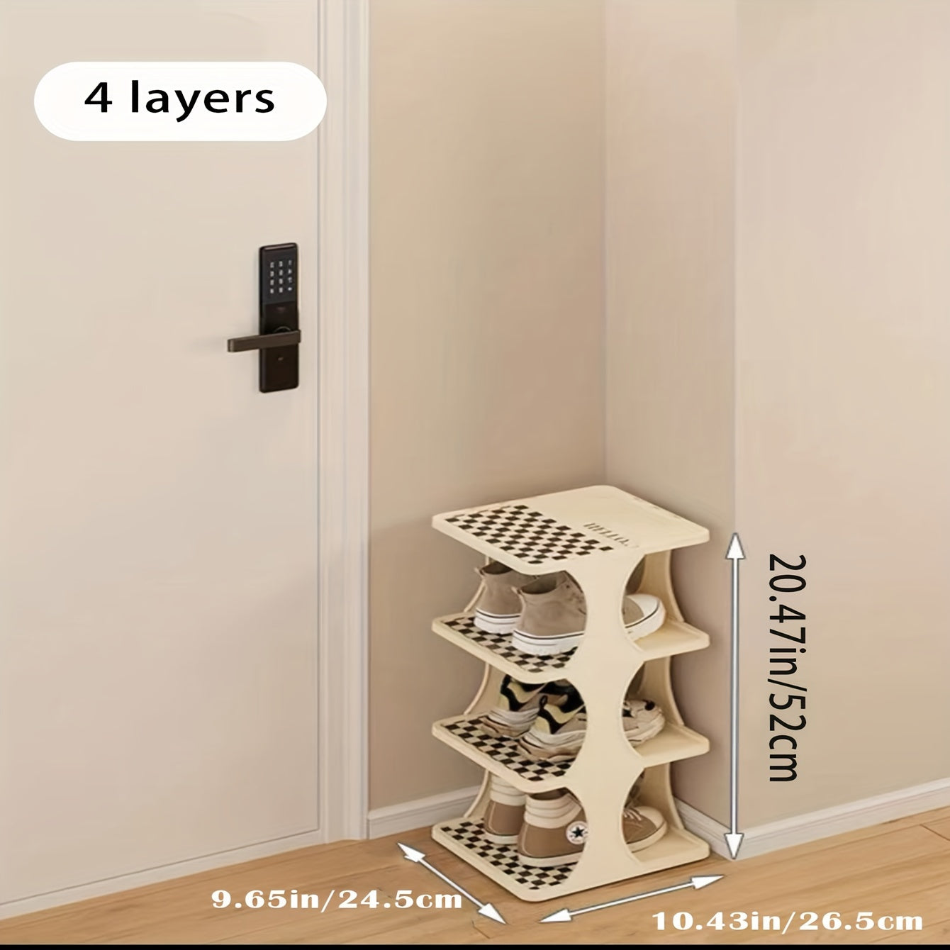 1pc Stackable Shoe Rack Small Space Organizer