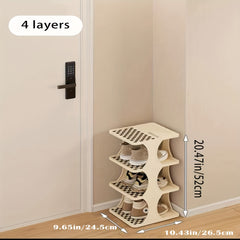1pc Stackable Shoe Rack Small Space Organizer