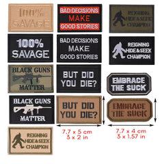 JCARP 2pcs Hook&Loop Embroidered Patches Tactical Badges For Men