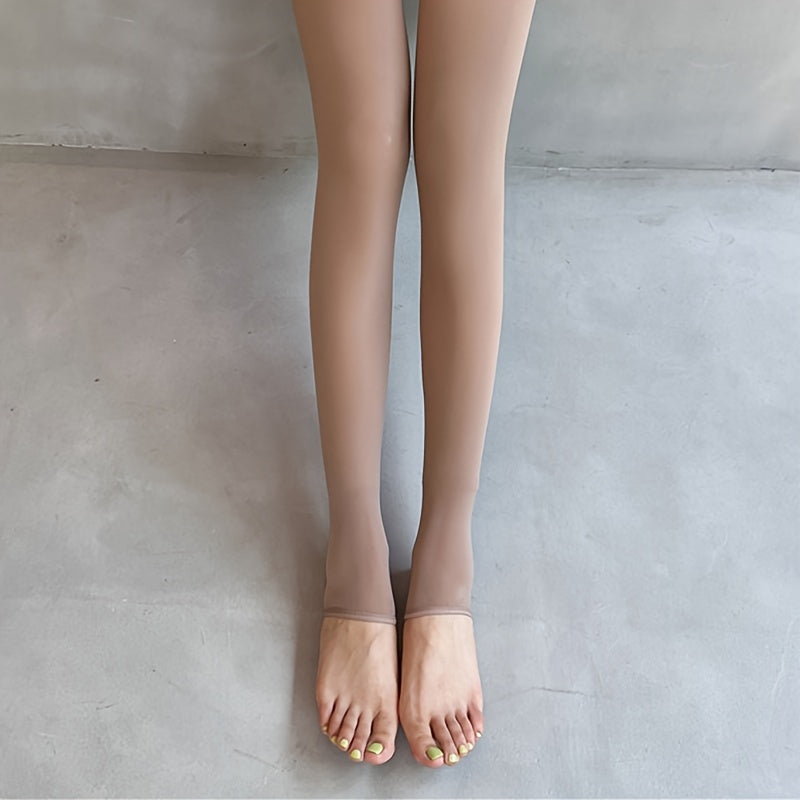 High Waist Slim Fit Solid Leggings Pants Stockings