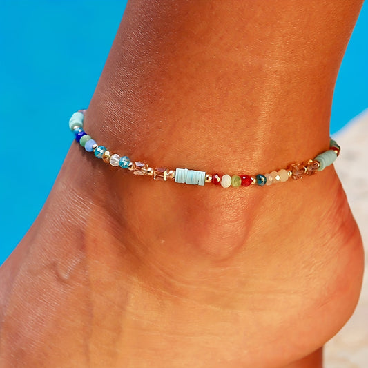 Colorful Beaded Anklet Boho Style Bracelet Women Girl