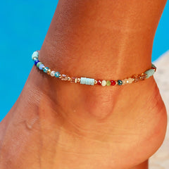 Colorful Beaded Anklet Boho Style Bracelet Women Girl