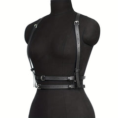 Punk Waist Harness Belt Body Corset Gothic PU Belt Women