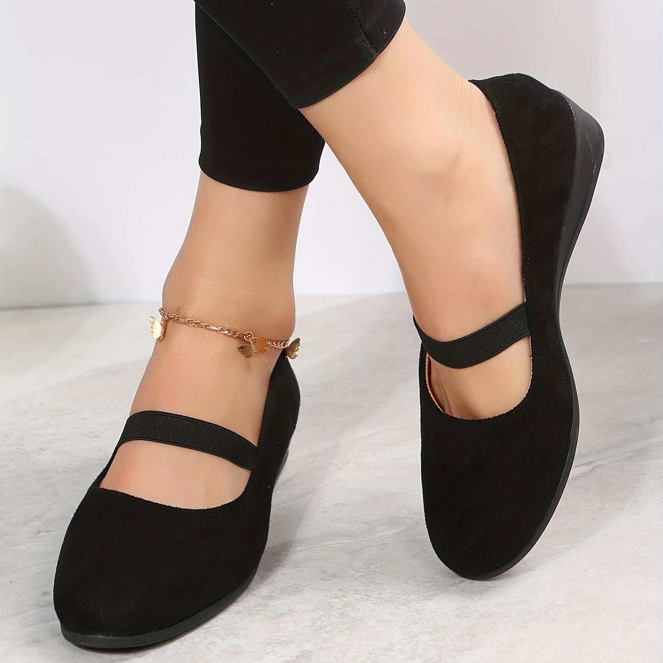 Women's Comfort Wedge Slip On Shoes Soft Sole Casual Walking Flats