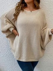  Casual Bat Sleeve Pullover Sweater