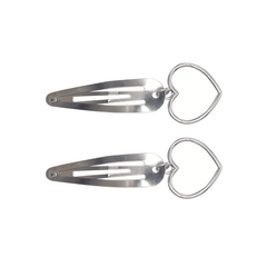 Y2K Metal Snap Clip Flower Heart Tassel Hair Clip Women Girls