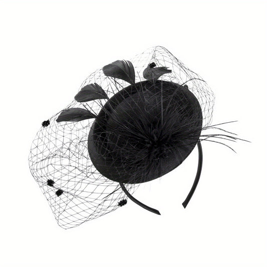 Women's Flower Veil Head Piece Fascinator Tea Party Derby Hat Head Accessory