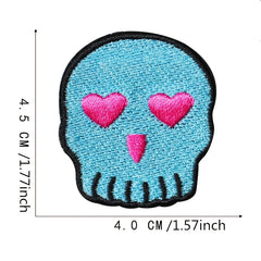 Boys Cartoon Skull Embroidery Patches DIY Decorative Clothes Holiday Gift