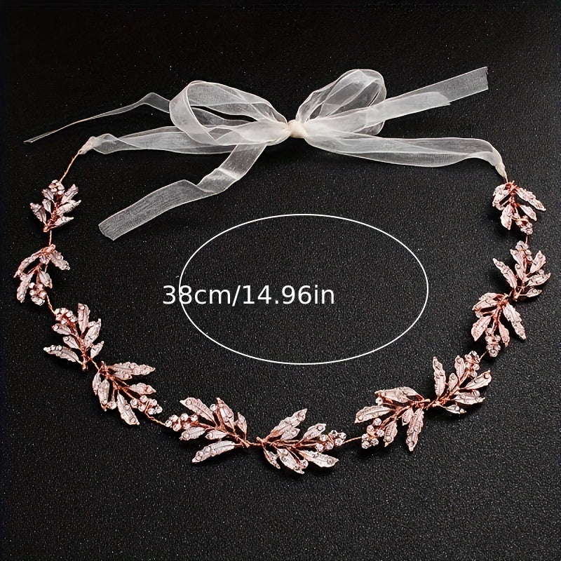 Rhinestone Headband Leaf Shape Hair Accessories
