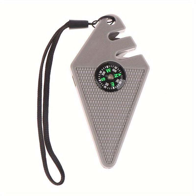 Mini Sharpener with Compass for Outdoor Camping
