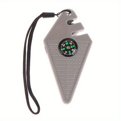 Mini Sharpener with Compass for Outdoor Camping