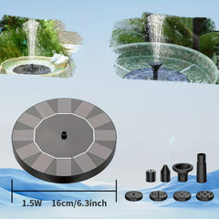 Solar Fountain Bird Bath Fountain Upgrade Glass Panel Solar Fountain