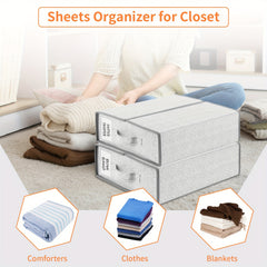 2pcs Square Bed Sheet Storage Bag for Bed Sheets & Covers