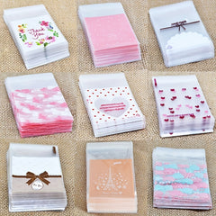 100pcs Self sealing Bag Opp Plastic Packaging Bag For Baking Cookies Candy Bag