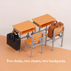 6pcs Mini Simulation Desk Set DIY Decoration Props