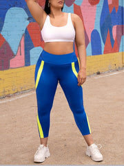  Colorblock Yoga Leggings Women's High Rise Medium Stretch Pants