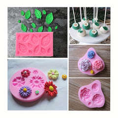 Flower Silicone Cake Mold Rose Leaf Fondant Chocolate Making Mold