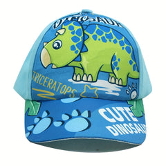 Dinosaur Embroidery Print Wide Brim Baseball Cap