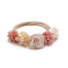 Baby Girl Flower Headbands Soft Stretchy Nylon Hairbands For Newborn Toddler