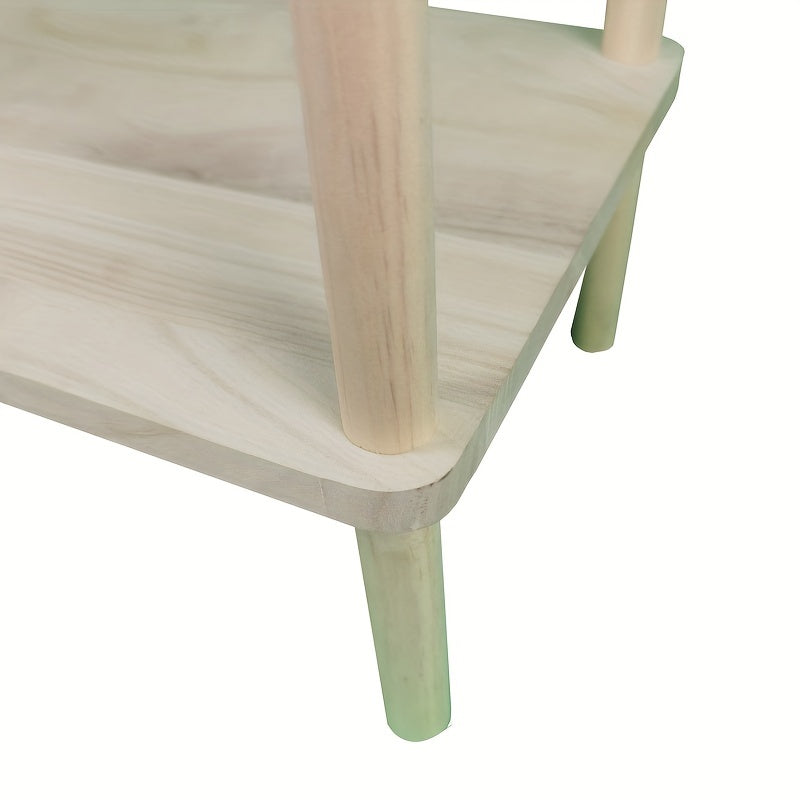 2-Story Wooden Small Table for Living Room & Bedroom Use