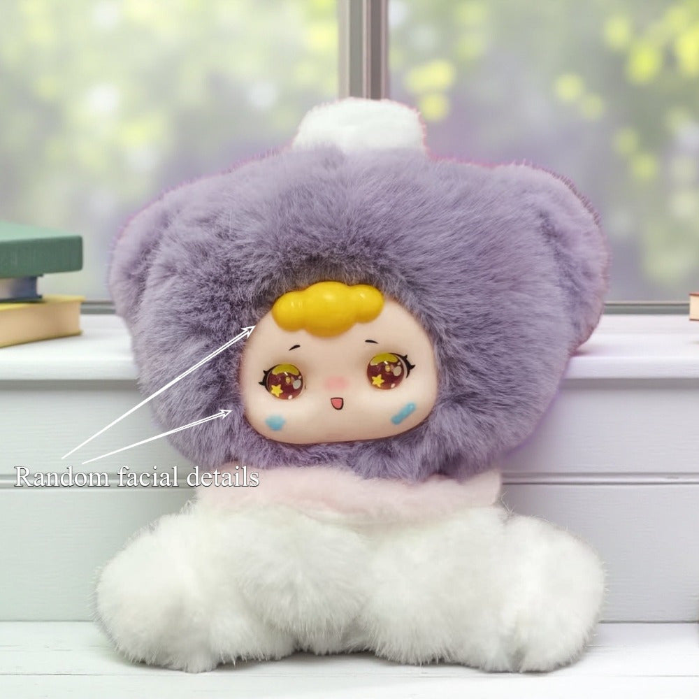 Soft Lavender Plush Doll Huggable Stuffed Plushie for Girls Birthday Christmas