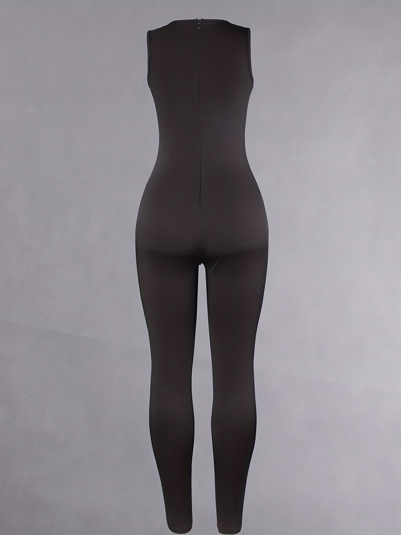 Sleeveless Skinny Jumpsuit Solid Sexy Casual Women's Clothing
