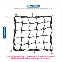 Heavy Duty Motorcycle Cargo Net 83 x 83 3 x3 Small Mesh&6 Hooks