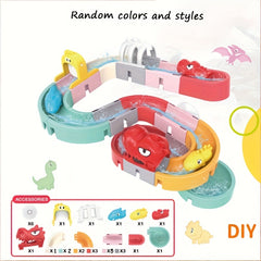 Dinosaur Track Slide & Building Block Wall Bath