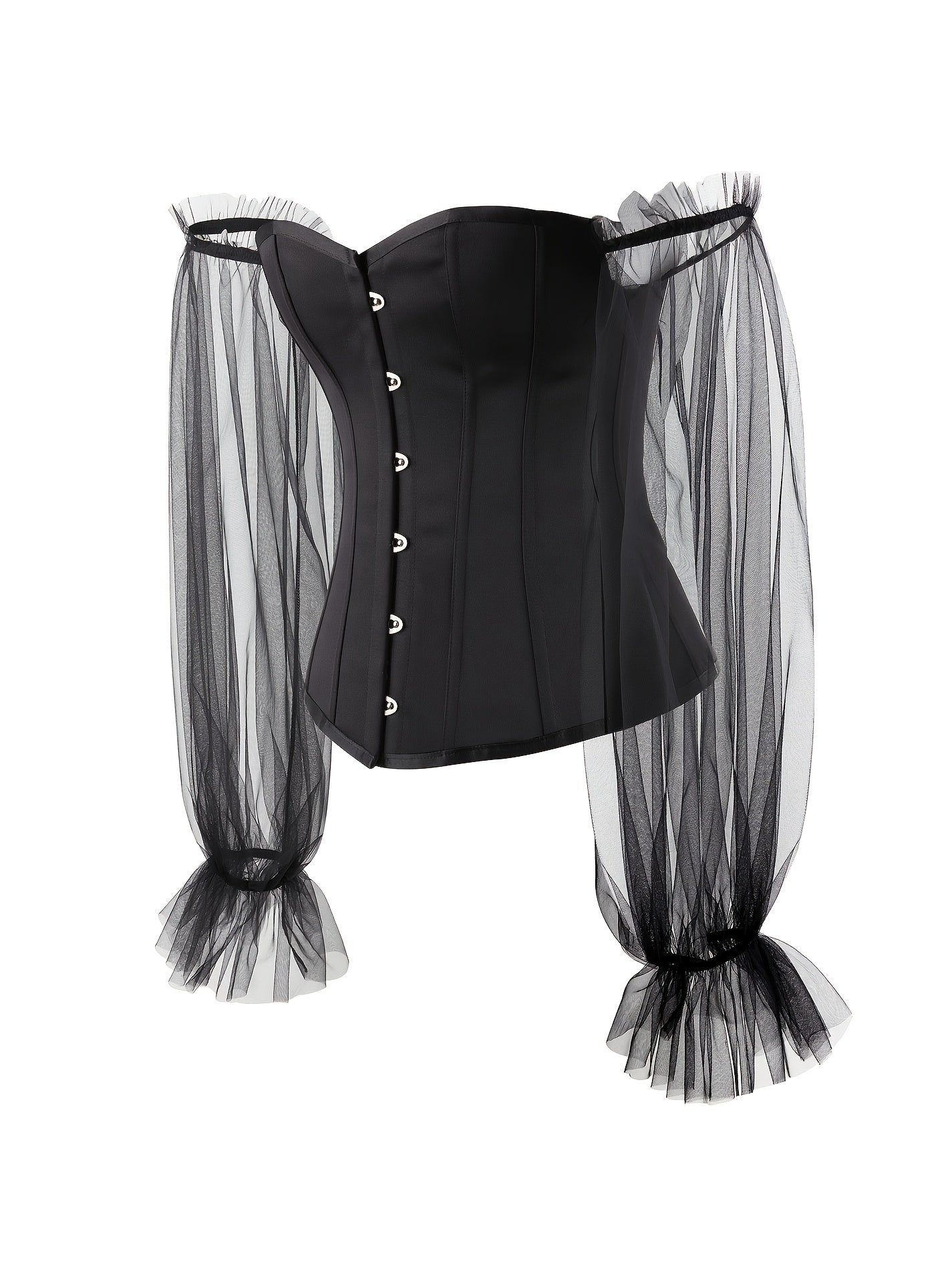 Satin Lace Up Corset Top Renaissance Floral Bustier