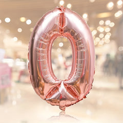 1pc Rose Golden Number Balloon Birthday Party Decoration