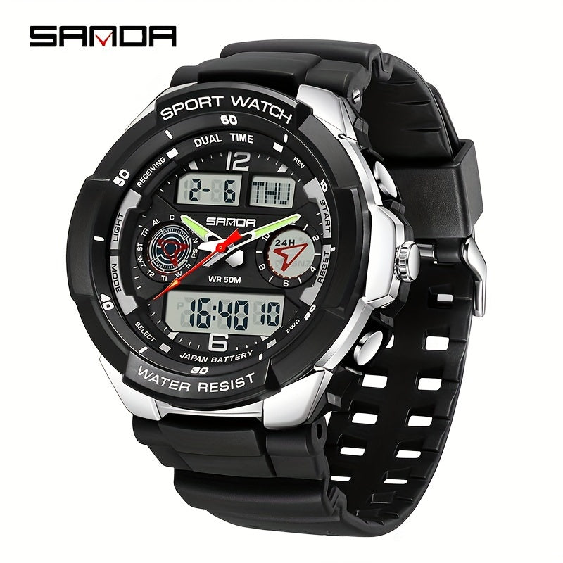 SANDA Youth Sporty Starlight Waterproof Night Light Watch