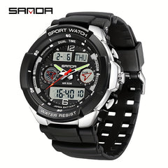 SANDA Youth Sporty Starlight Waterproof Night Light Watch