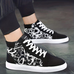 Women's High Top Skate Shoes Lace Up Canvas Sneakers