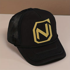 Mens Letter Print Baseball Cap Trucker Hat