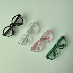 4pcs Doll Accessory Set Glasses in Pink Green for Dolls & Crafts