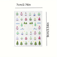 3D Embossed Christmas Tree Stickers for Phone & Tablet Cases