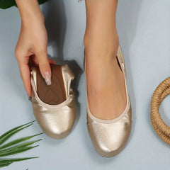 Women's Solid Ballet Shoes Slip On Soft Sole Lightweight Shoes