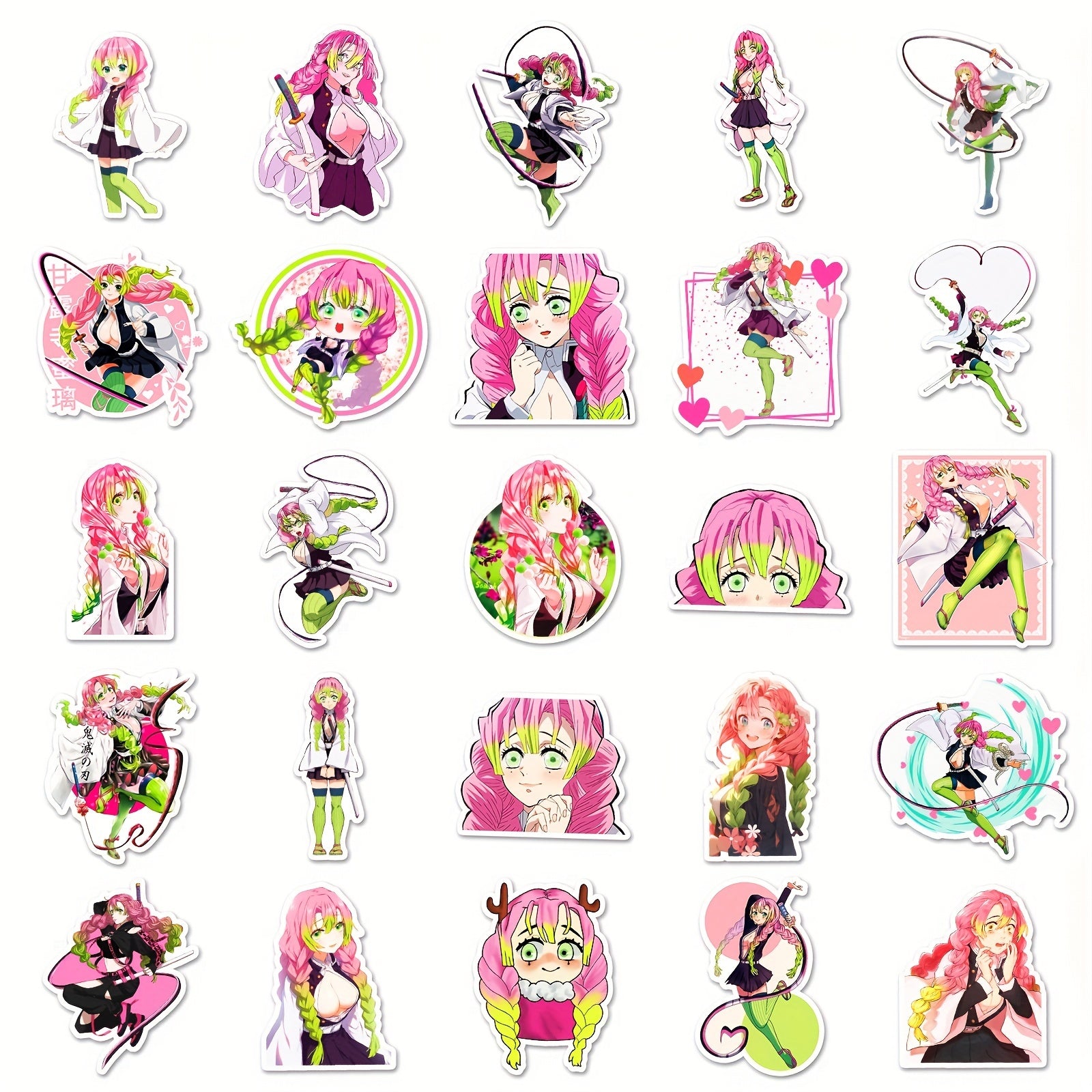50pcs Cartoon Anime Graffiti Stickers For Laptop Desktop Water Cup Decoration