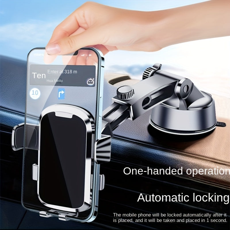Automatic Lock Suction Cup Car Phone Holder