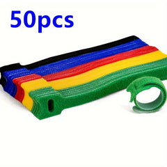 50-100pcs Reusable Cable Ties Colored Plastics Nylon Wrap Zip Bundle Ties T Type
