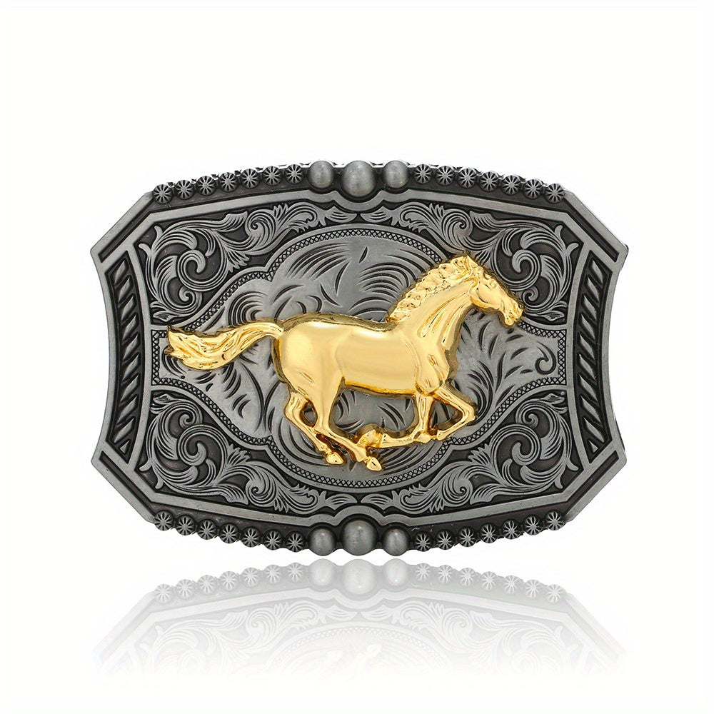 Cowboy Belt Buckle Running Horse Men's Novelty Buckle