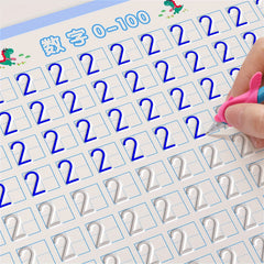 Magic Practice Workbook Set with Pen & 3D Writing Board for Kids