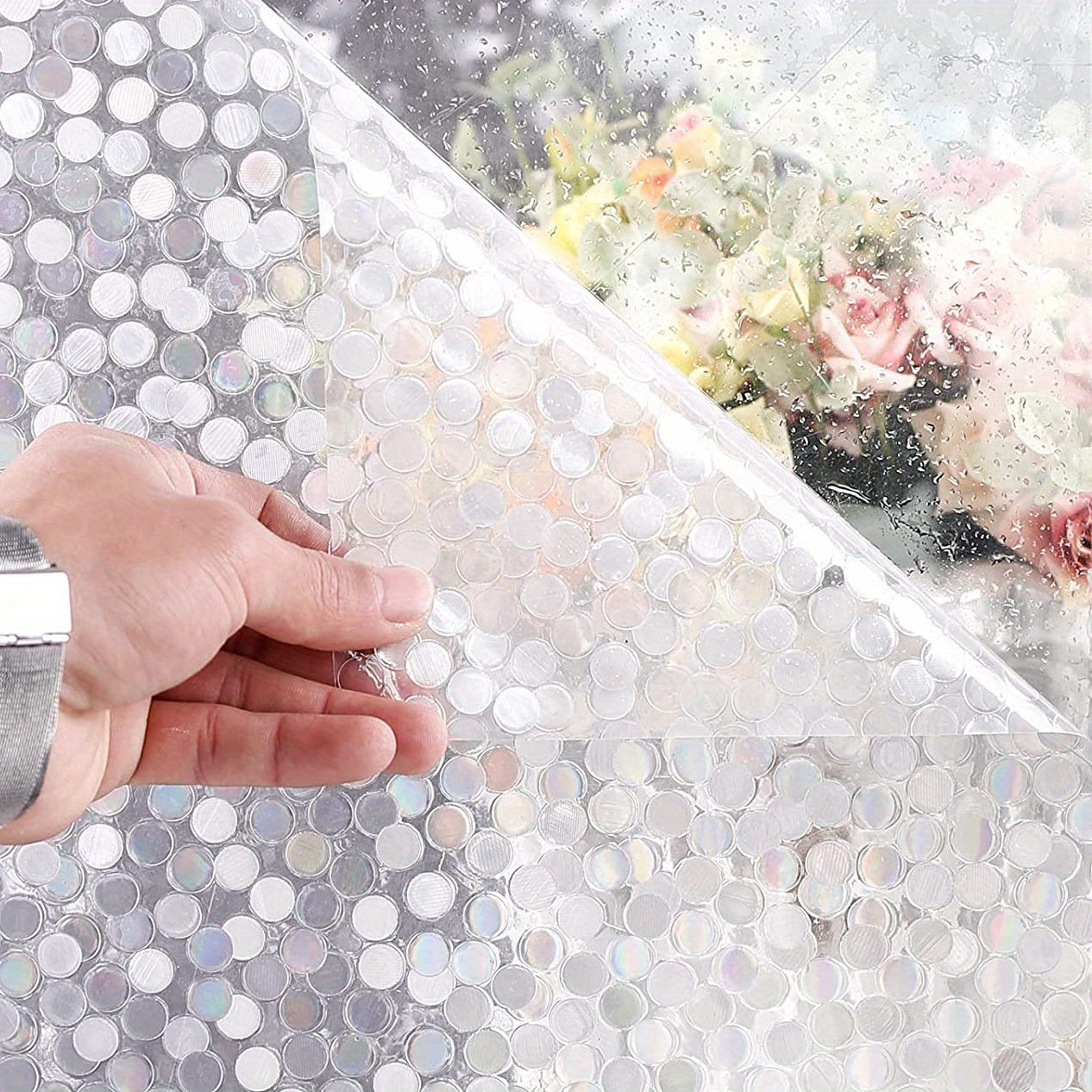 Dot Frosted Privacy PVC Window Film Semi Transparent Decorative Sticker