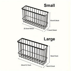 2pcs Cling Film Storage Basket Refrigerator Organizer