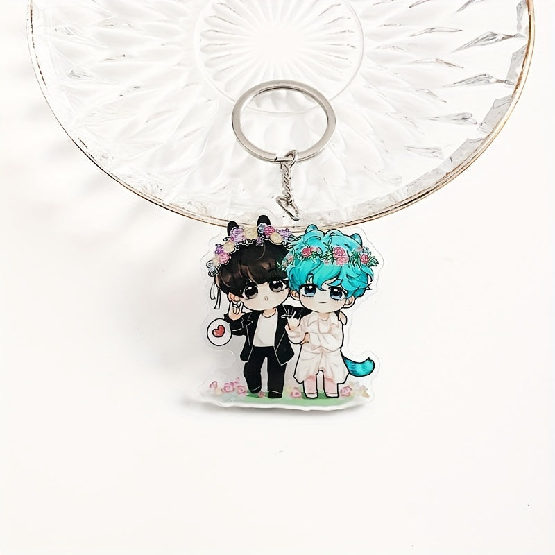 Cartoon Acrylic Keychain Pendant Anime Key Chain Bag Accessories